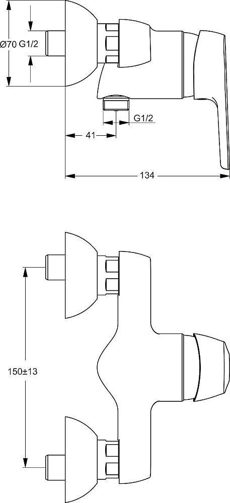 Смеситель Ideal Standard Cerasprint B9570AA для душа