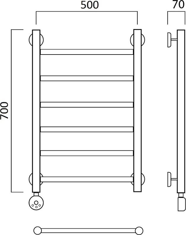 Полотенцесушитель электрический Aquanerzh Прямая 000-10A7050_L