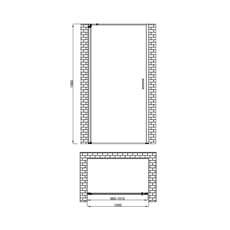 Душевая дверь Berges Legos LS-1 1000 062022, 100 см, распашная, стекло прозрачное, профиль хром