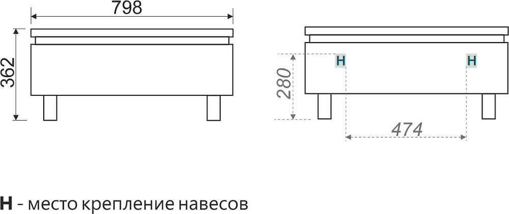 Тумба Ingenium Axioma 80 белый глянец