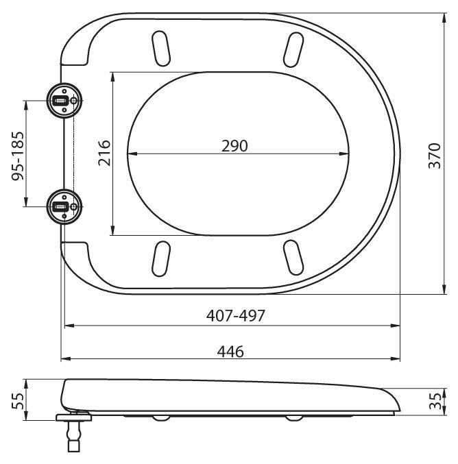 Крышка-сиденье BelBagno BB123SC с микролифтом, белый