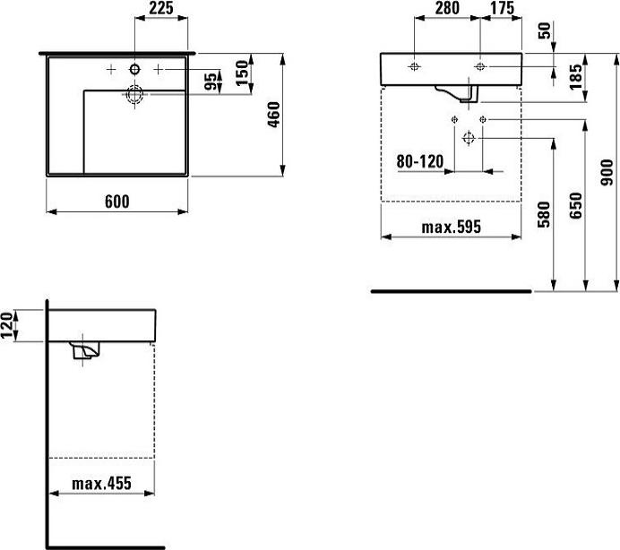 Раковина Laufen Kartell 8.1033.5.000.112.1, белый