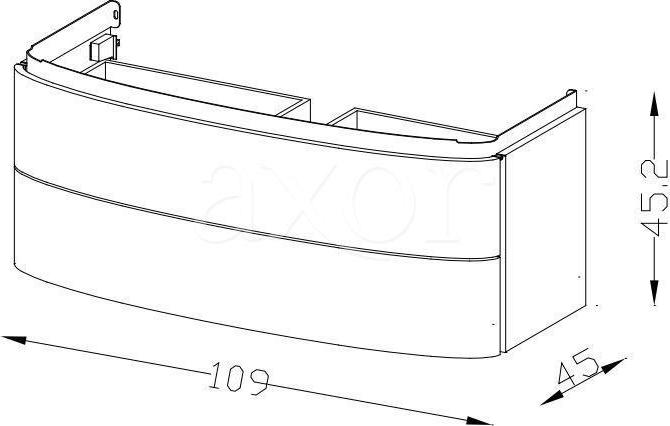 Тумба под раковину 110 см Jacob Delafon Presquile EB1105-V13 коричневый