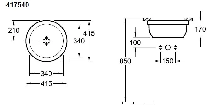 Раковина Villeroy&Boch Architectura 41754001 белый