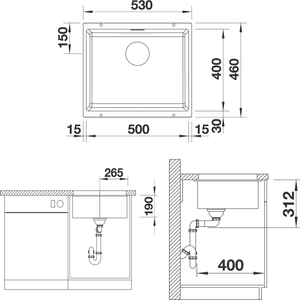 Кухонная мойка Blanco Etagon 500-U 521841