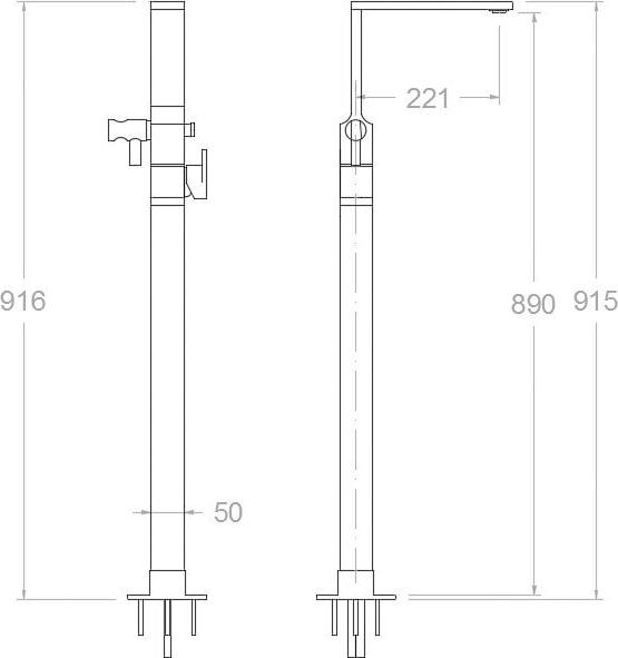 Смеситель Ramon Soler Kuatro 4785S для ванны