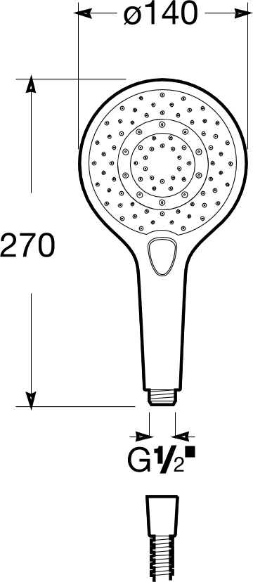 Ручной душ Roca Plenum 5B1111C00