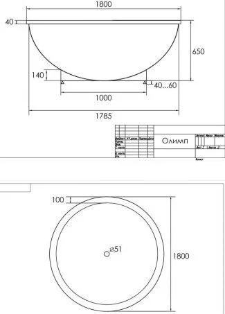 Ванна из искуственного камня Astra-Form Олимп 1010026 белый