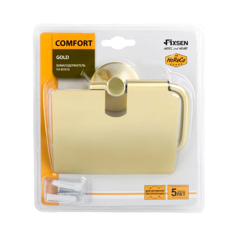 Держатель туалетной бумаги Fixsen Comfort FX-87010 золото