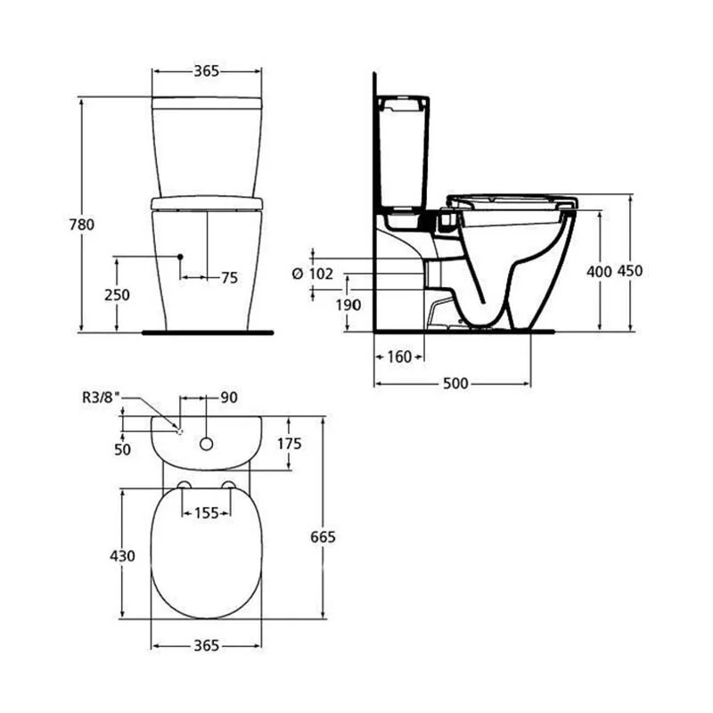 Напольный унитаз Ideal Standard Connect E803601