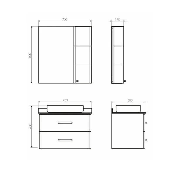 Гарнитур мебельный Comforty Амстердам 00-00004668/00004144209 белый