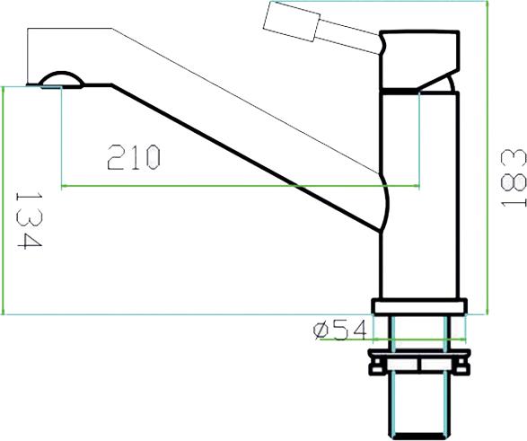 Смеситель Zorg Inox Merkur для кухонной мойки