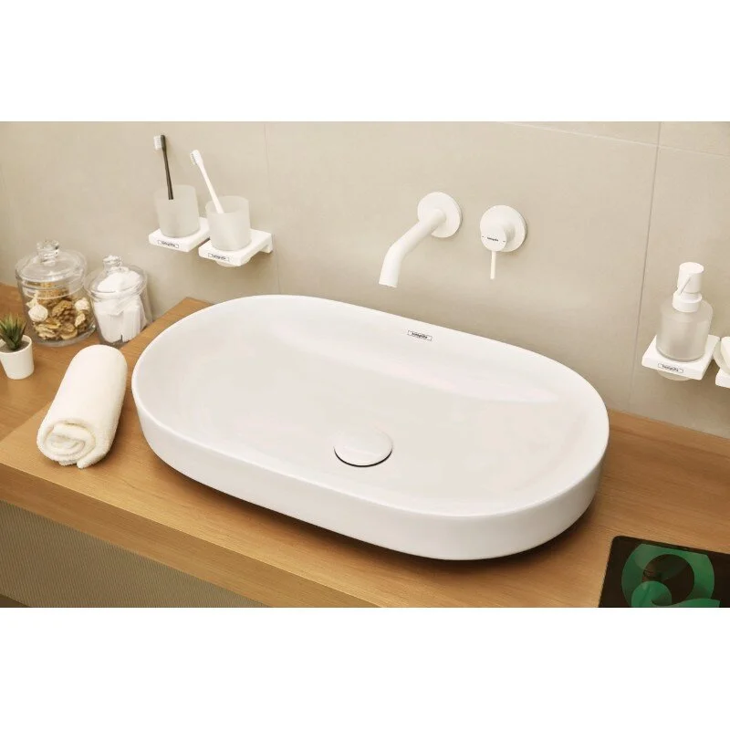 Смеситель для раковины Hansgrohe Tecturis S 73350700 белый