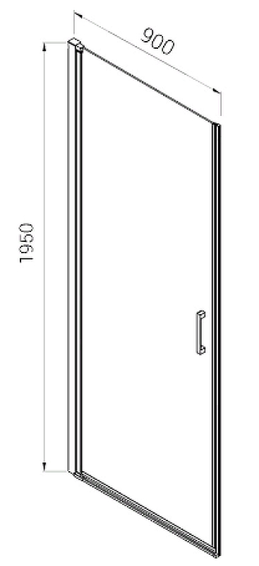 Душевая дверь Vincea Alpha VDP-3AL900CL 90x195 см, хром, стекло прозрачное