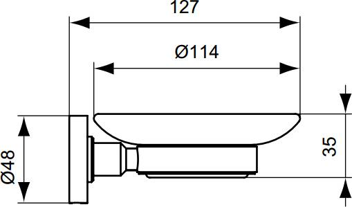 Мыльница Ideal Standard IOM матовое стекло