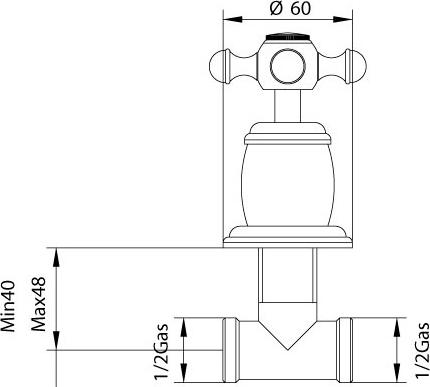 Вентиль Bandini Antica 546.920 CrOro