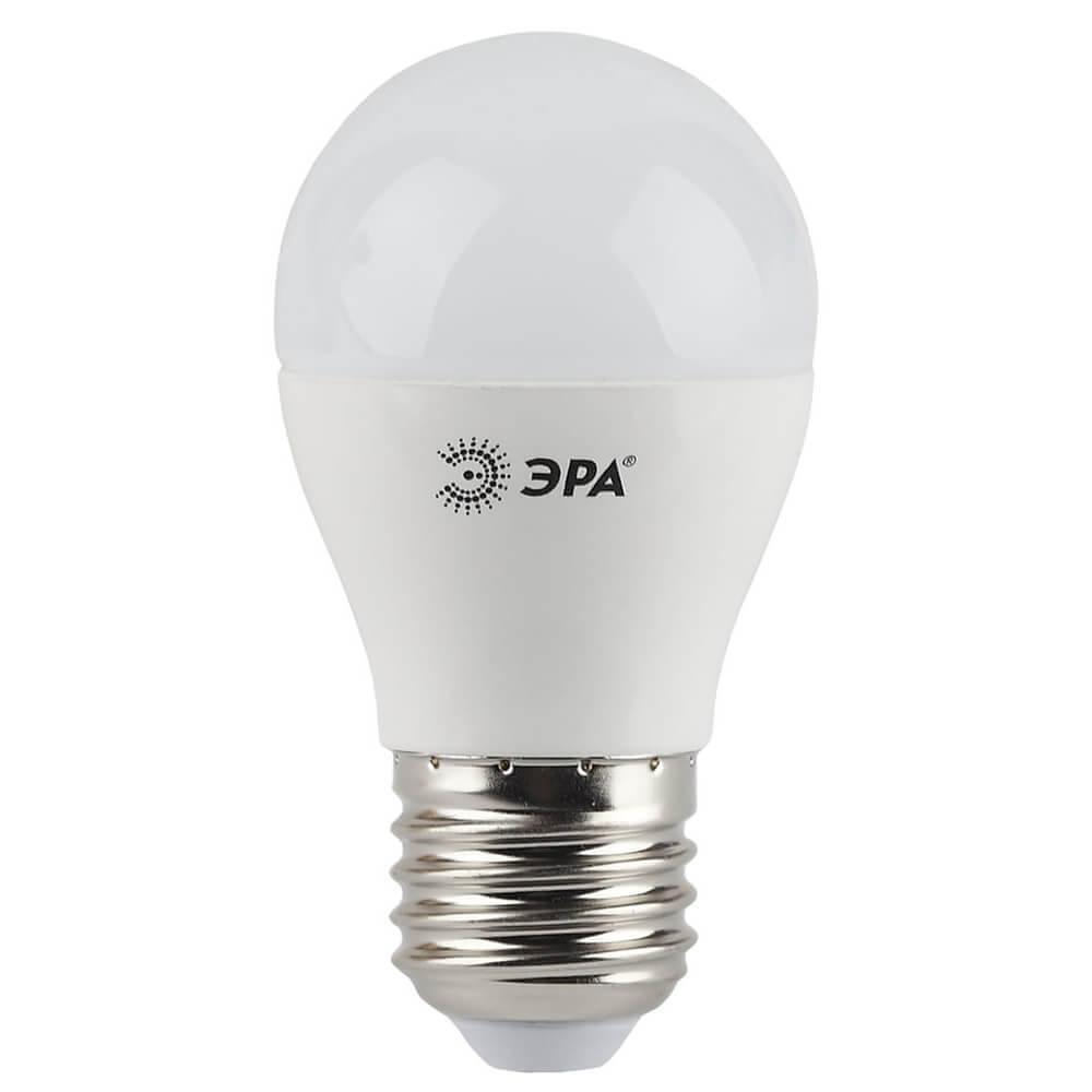 Лампа светодиодная ЭРА E27 5W 4000K матовая LED P45-5W-840-E27 Б0028488