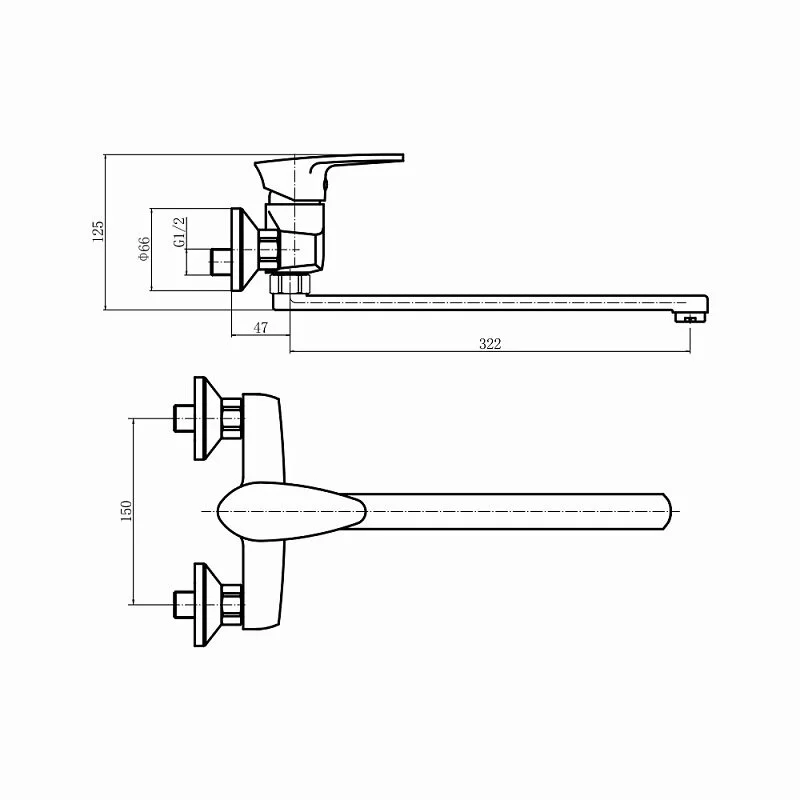 Смеситель для кухни PLStart PL4605-7 черный