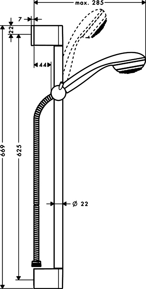 Душевой гарнитур Hansgrohe Crometta 85 27728000 Unica Crometta