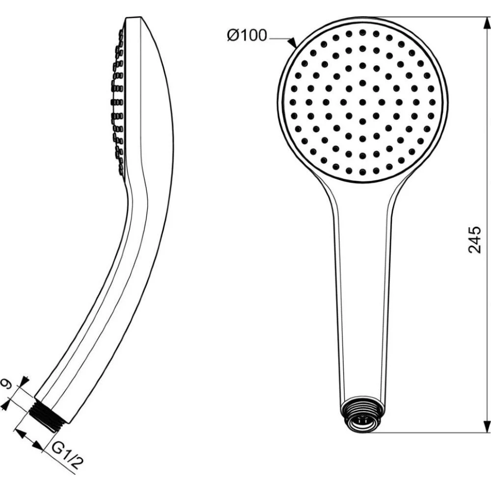 Душевая лейка Ideal Standard B9402XG черный