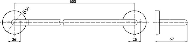 Полотенцедержатель Emco Round 4360 001 60, хром