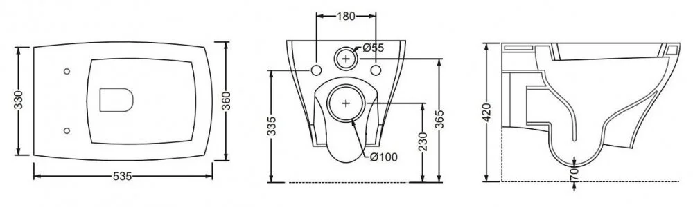 Подвесной унитаз Isvea Palazzio 10PZ02001SV/46P00200I, крышка микролифт, белый