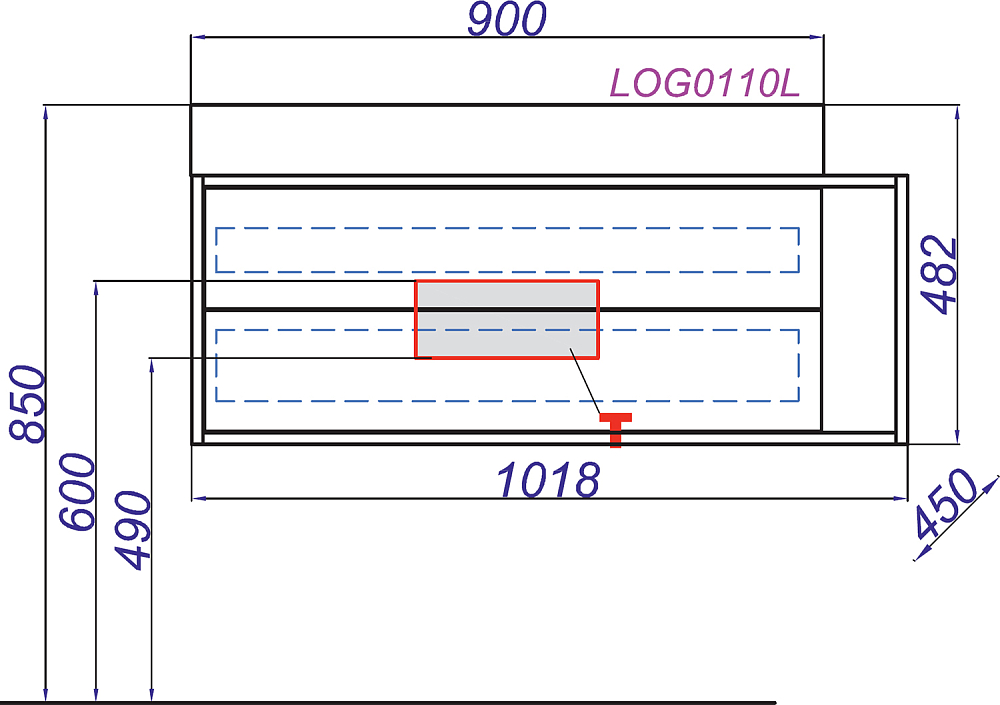 Тумба под раковину Aqwella Clarberg Logic 100 L LOG0110L белый