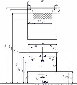 Комод Aquaton Капри 80 1A231103KPDB0, коричневый