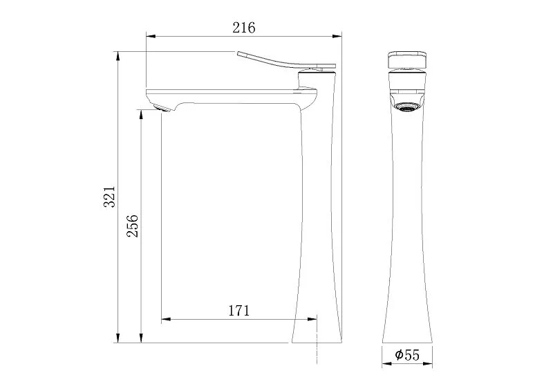 Смеситель для раковины Grossman Advans 520.K35.09.320 золото