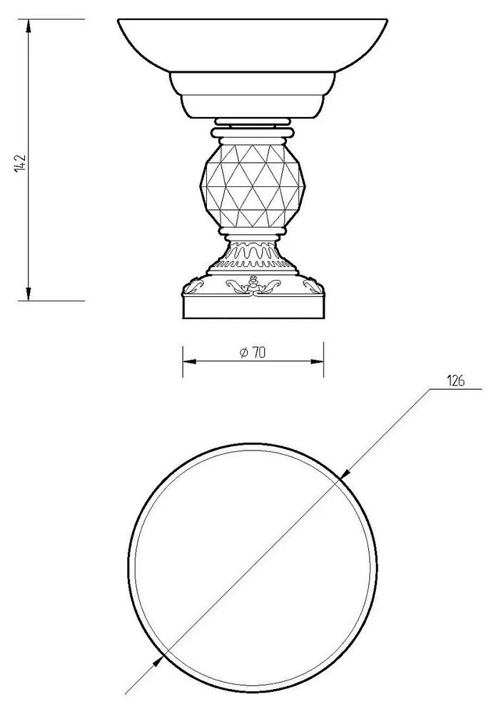 Мыльница Migliore Cristalia Swarovski 16823 золото