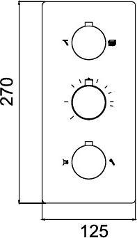 Термостат RGW Shower Panels SP-41-01 с внутренней частью для душа