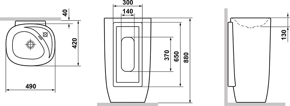 Раковина Laguraty 2180W белый