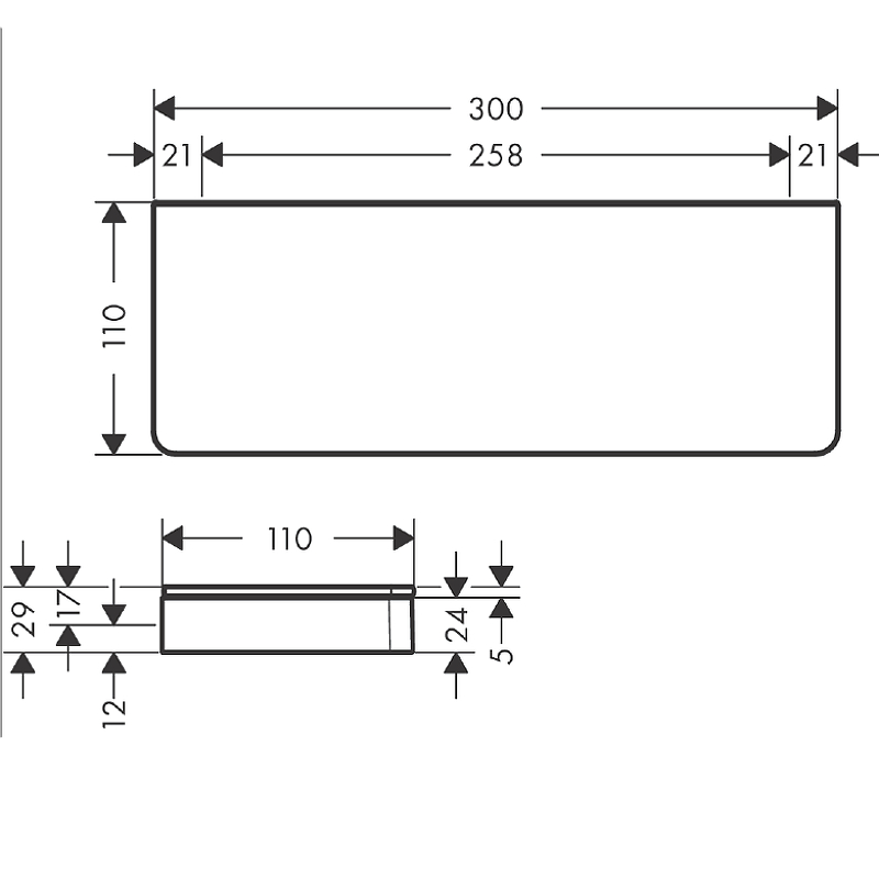 Полка Axor Universal Accessories 42838250 золото