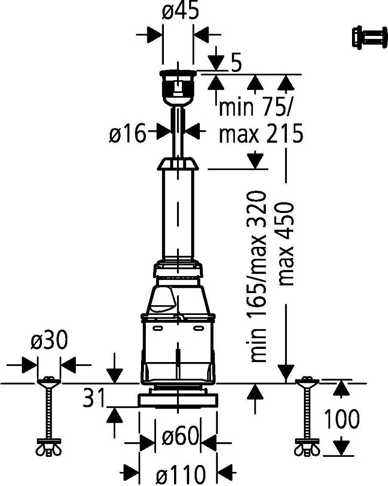 Смывной клапан Grohe Servo 37085PI0