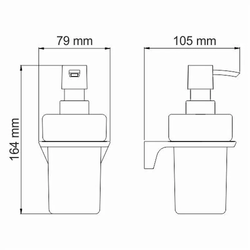 Дозатор для жидкого мыла WasserKRAFT Wiese K-8900 K-8999 белый;черный