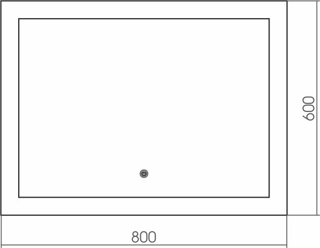 Зеркало 80 см Aquanika Basic AQB6080RU46, белый