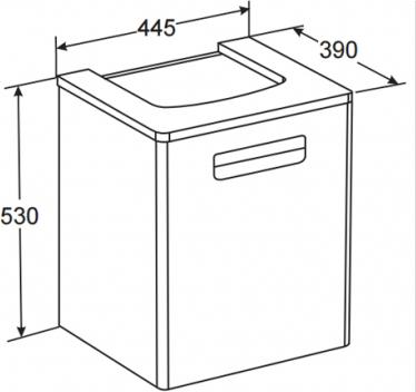 Тумба под раковину 45 см Roca Gap ZRU9302839