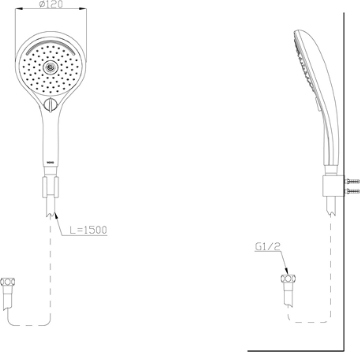 Душевой гарнитур TOTO Showers DM720CAJ, хром