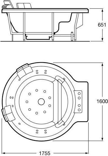 Акриловая ванна Roca Circular 175x160 248210001