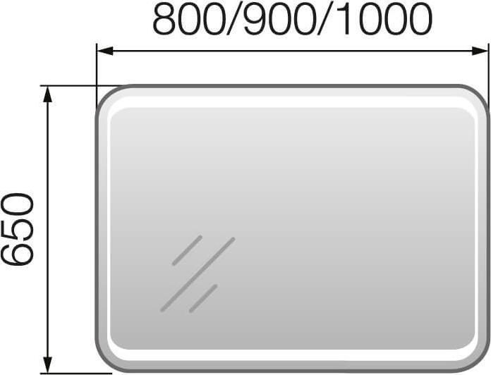 Зеркало 1MarKa Eco 80 С подсветкой