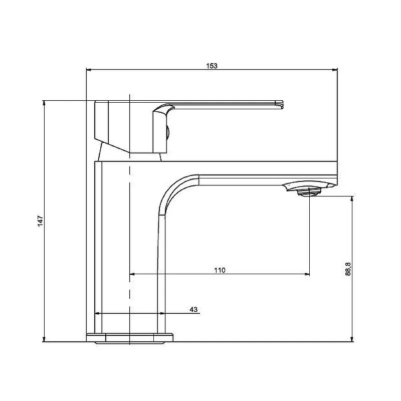 Смеситель для раковины Laparet Geo N3014902LPT хром