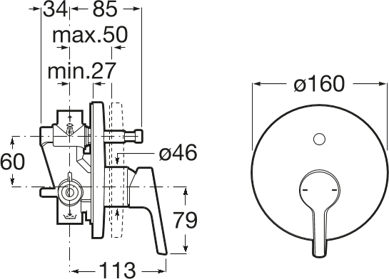 Смеситель для ванны Roca Malva 5A063BC00