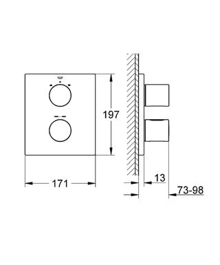 Смеситель для душа Grohe Grohtherm 3000 19567KS0 черный