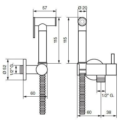 Душевая лейка Emmevi 147CR хром