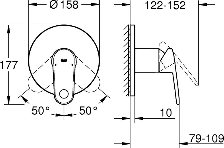 Смеситель для душа Grohe Europlus 24059002