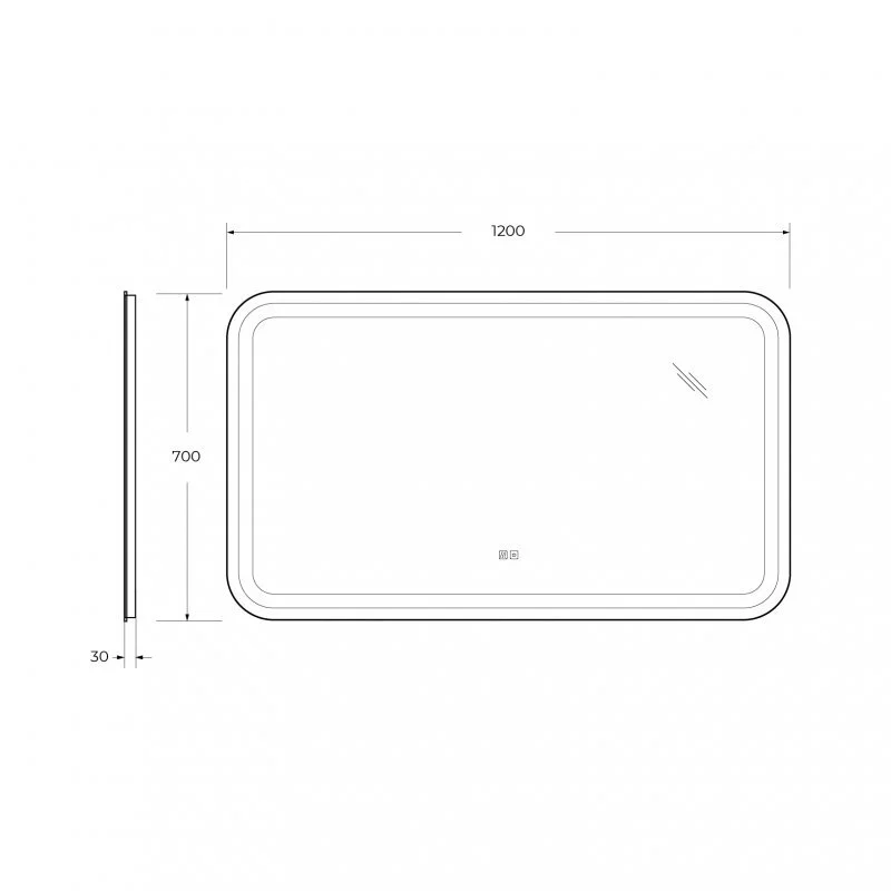 Зеркало Cezares Stylus CZR-SPC-STYLUS-1200-700-TCH-WARM белый