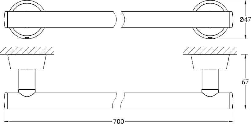 Полотенцедержатель FBS Vizovice VIZ 033 70 см