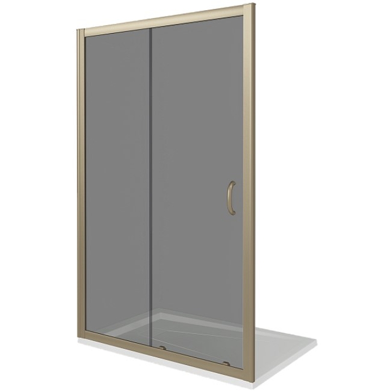 Душевая дверь Good Door Jazze 110 WTW-110-C-G профиль золото стекло прозрачное