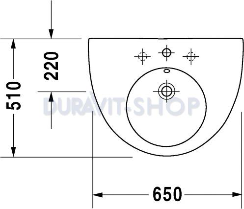 Раковина 65x51 Duravit Starck-2 0411650000