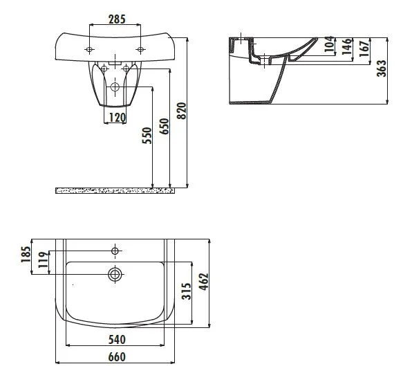 Раковина Creavit Bull BL065-00CB00E-0000 белый